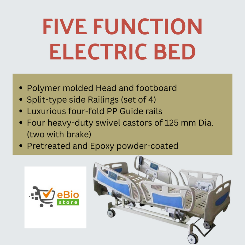 Five Function Electric  Motorized ICU Bed- Ebiostore.com