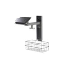 Monitor Stand Wall Mounted Powder Coated With Belt & Basket, BRH -2043