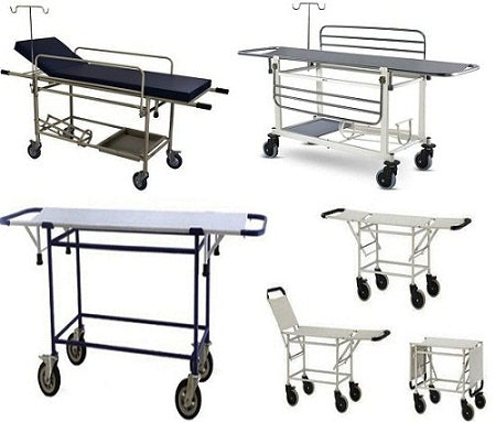 STRETCHER ON TROLLEY, Hospital Furniture 